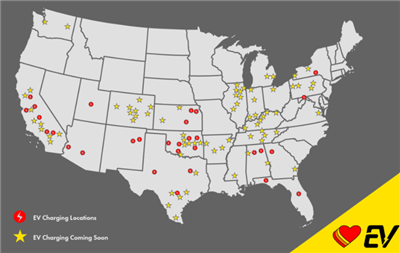 Love's Travel zastaví celostátní rozšiřování sítě nabíjení elektromobilů